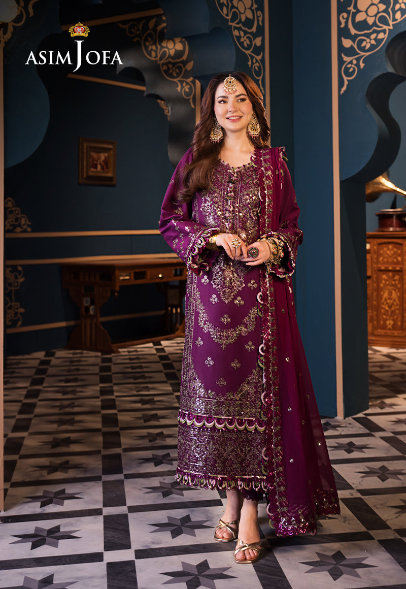 Asim Jofa | Fasana e Ishq Eid Luxury Lawn | AJFI-11 - Pakistani Dress - Maria Faisal