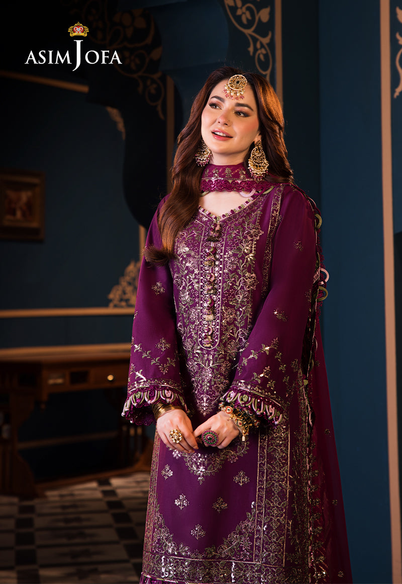 Asim Jofa | Fasana e Ishq Eid Luxury Lawn | AJFI-11 - Pakistani Dress - Maria Faisal