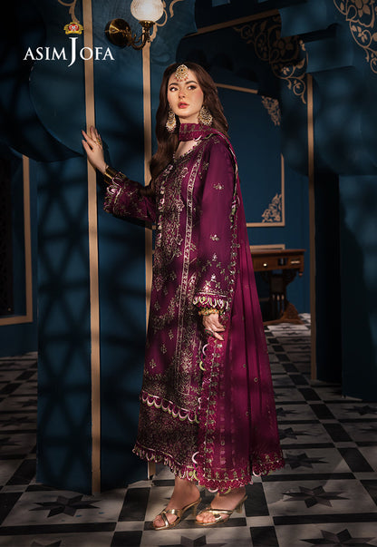 Asim Jofa | Fasana e Ishq Eid Luxury Lawn | AJFI-11 - Pakistani Dress - Maria Faisal