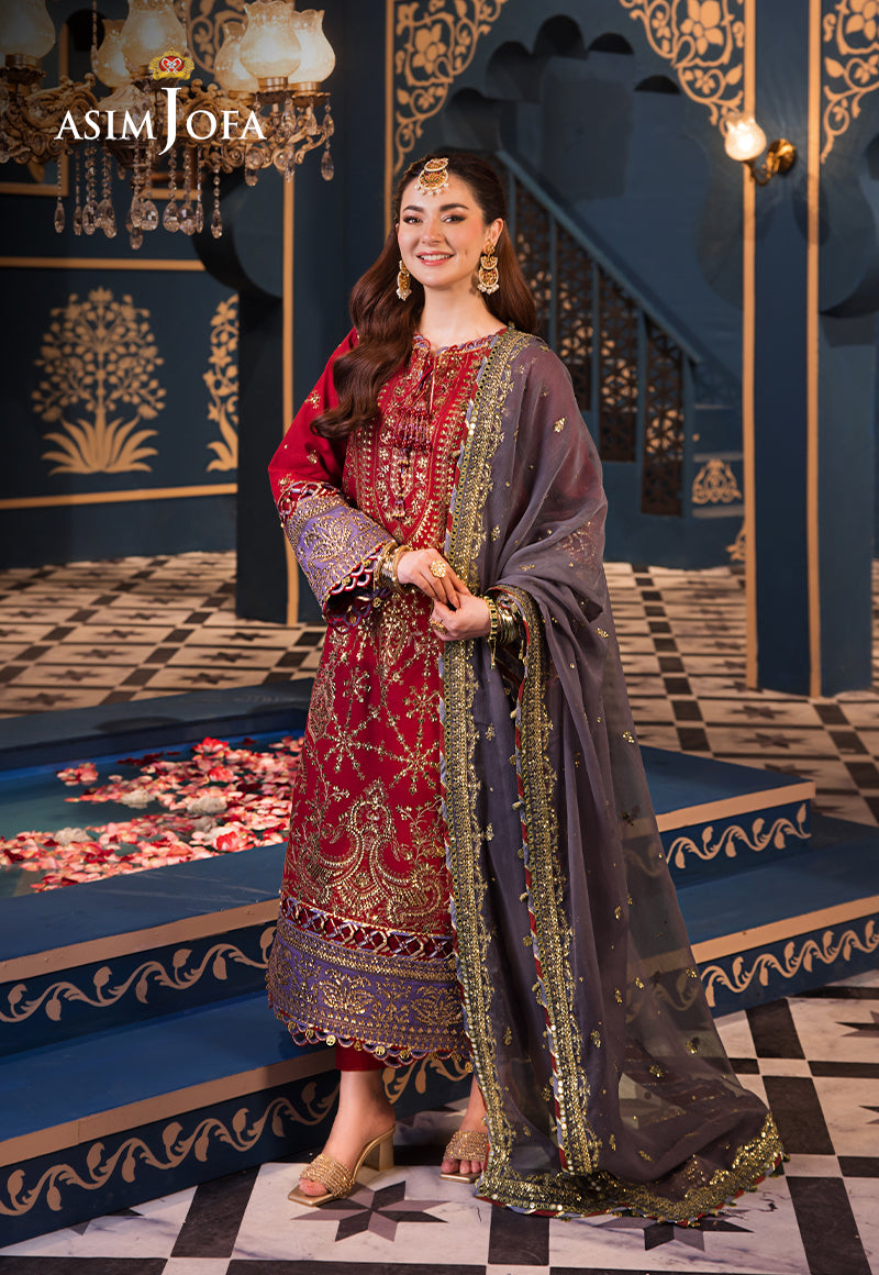 Asim Jofa | Fasana e Ishq Eid Luxury Lawn | AJFI-27 - Pakistani Dress - Maria Faisal