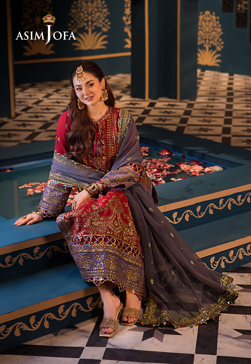 Asim Jofa | Fasana e Ishq Eid Luxury Lawn | AJFI-27 - Pakistani Dress - Maria Faisal