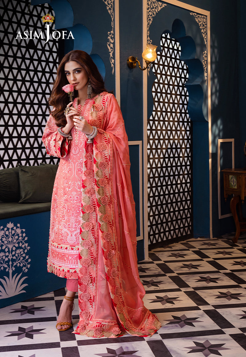 Asim Jofa | Fasana e Ishq Eid Luxury Lawn | AJFI-07 - Pakistani Dress - Maria Faisal