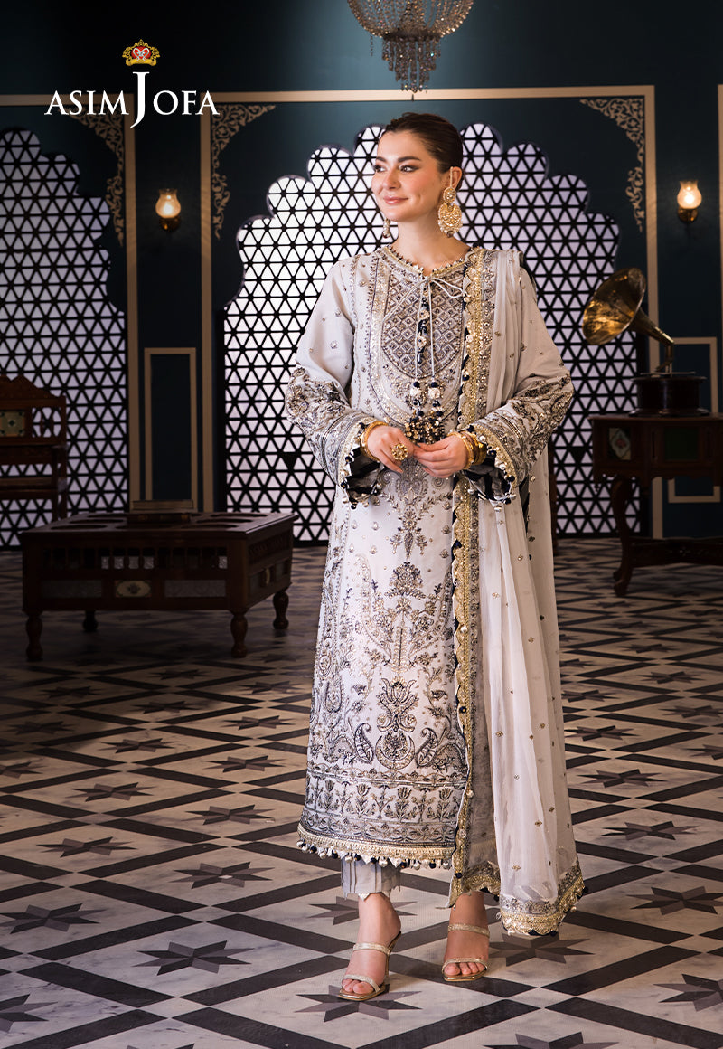 Asim Jofa | Fasana e Ishq Eid Luxury Lawn | AJFI-28 - Pakistani Dress - Maria Faisal