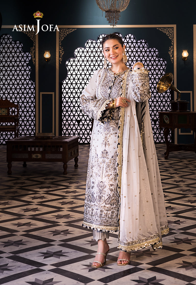 Asim Jofa | Fasana e Ishq Eid Luxury Lawn | AJFI-28 - Pakistani Dress - Maria Faisal