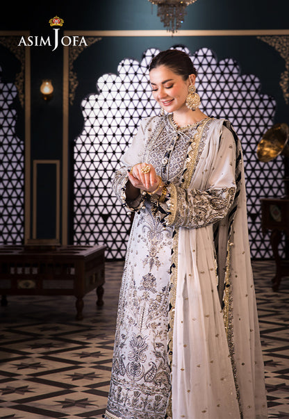 Asim Jofa | Fasana e Ishq Eid Luxury Lawn | AJFI-28 - Pakistani Dress - Maria Faisal