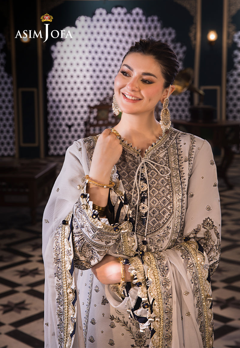 Asim Jofa | Fasana e Ishq Eid Luxury Lawn | AJFI-28 - Pakistani Dress - Maria Faisal