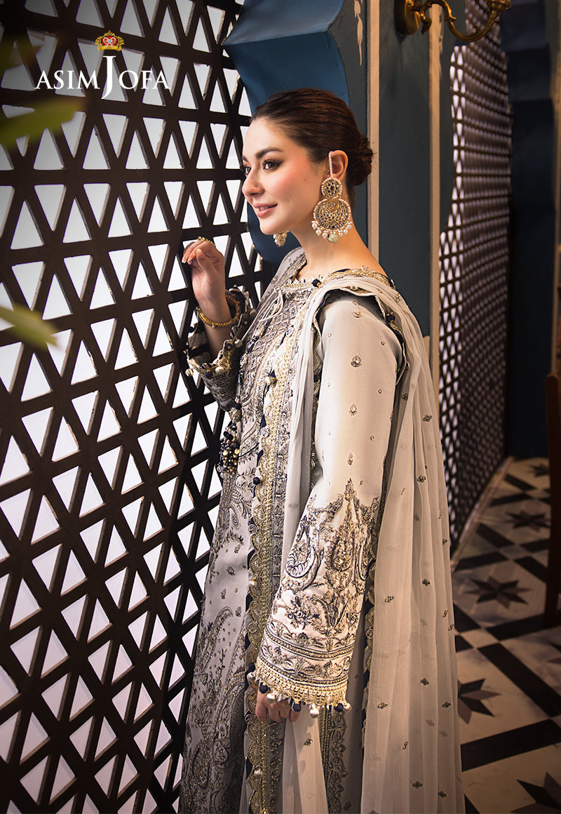 Asim Jofa | Fasana e Ishq Eid Luxury Lawn | AJFI-28 - Pakistani Dress - Maria Faisal