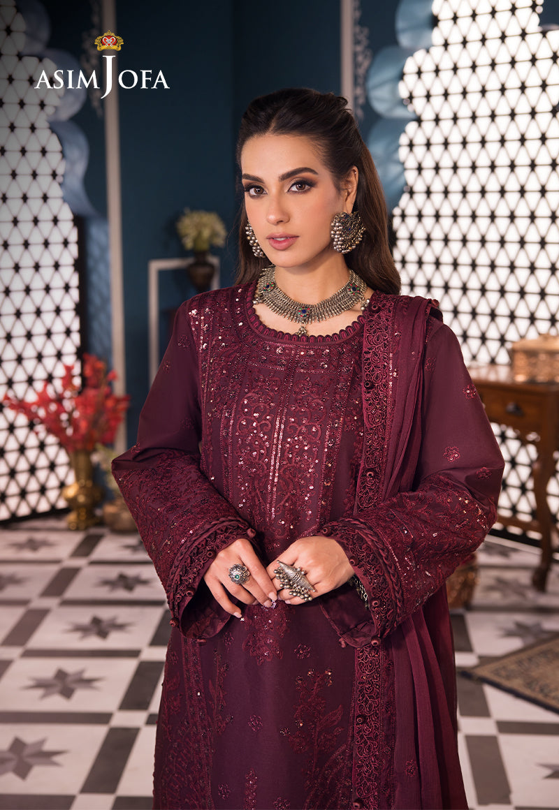 Asim Jofa | Fasana e Ishq Eid Luxury Lawn | AJFI-09 - Pakistani Dress - Maria Faisal