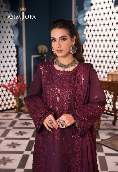 Asim Jofa | Fasana e Ishq Eid Luxury Lawn | AJFI-09 - Pakistani Dress - Maria Faisal