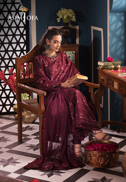 Asim Jofa | Fasana e Ishq Eid Luxury Lawn | AJFI-09 - Pakistani Dress - Maria Faisal