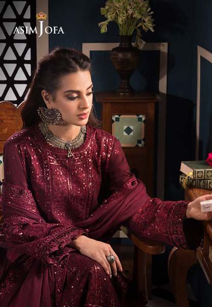 Asim Jofa | Fasana e Ishq Eid Luxury Lawn | AJFI-09 - Pakistani Dress - Maria Faisal