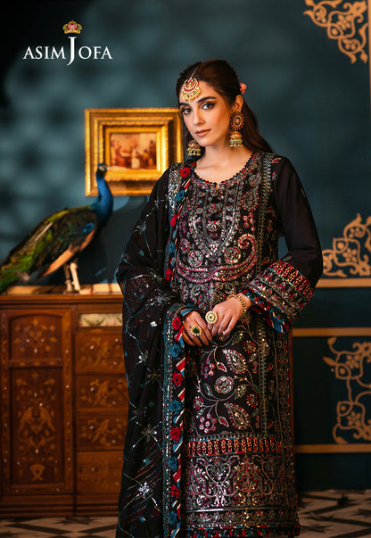 Asim Jofa | Fasana e Ishq Eid Luxury Lawn | AJFI-14 - Pakistani Dress - Maria Faisal
