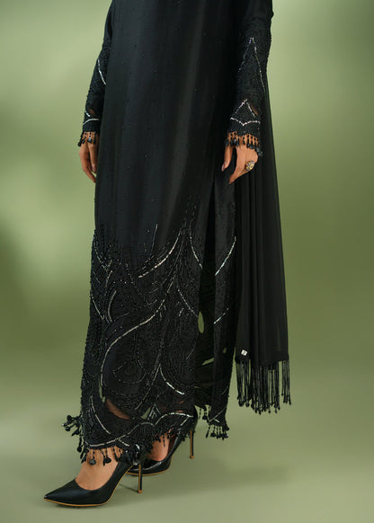 Jeem | Celestial Luxe Formals |AURA BLACK - Formal Dress - available at Maria Faisal in UK and USA.