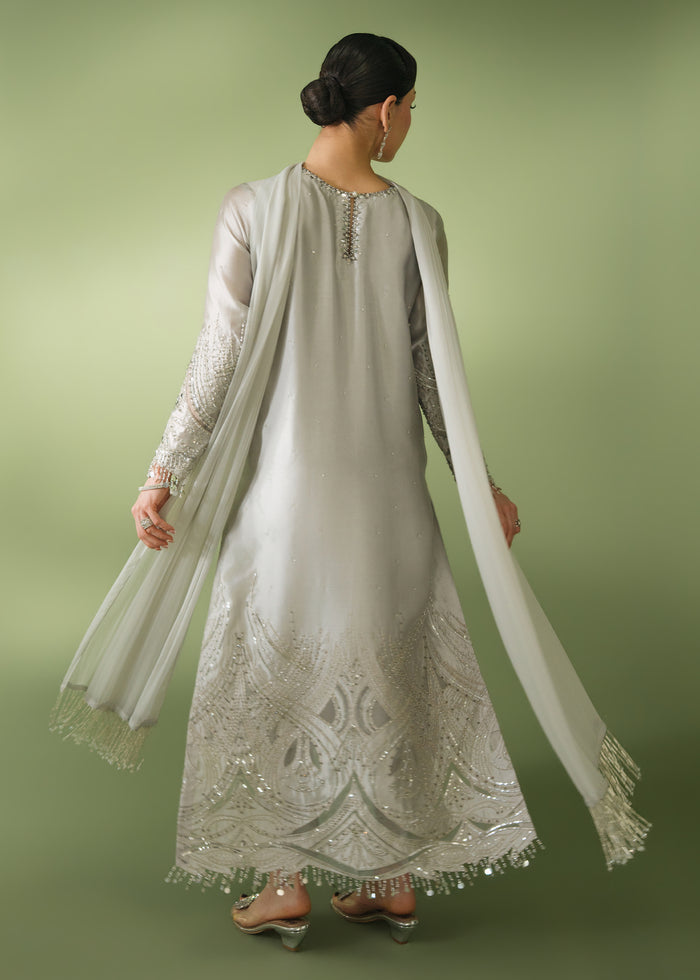 Jeem | Celestial Luxe Formals | AURA GREY - Formal Dress - available at Maria Faisal in UK and USA.
