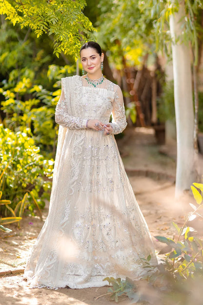 Azzal | Noor Wedding Formals | Safed - Pakistani Dress 