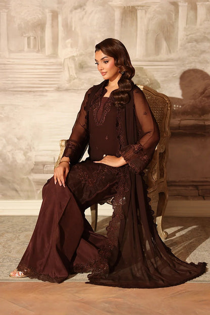 Azure | Ensembles | Cocoa Drape - Casual Dress - available at Maria Faisal in UK and USA.