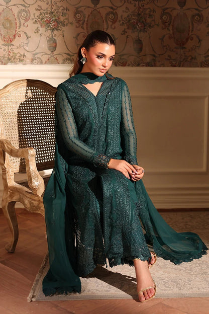 Azure | Ensembles | Enchanted Forest - Casual Dress - available at Maria Faisal in UK and USA.
