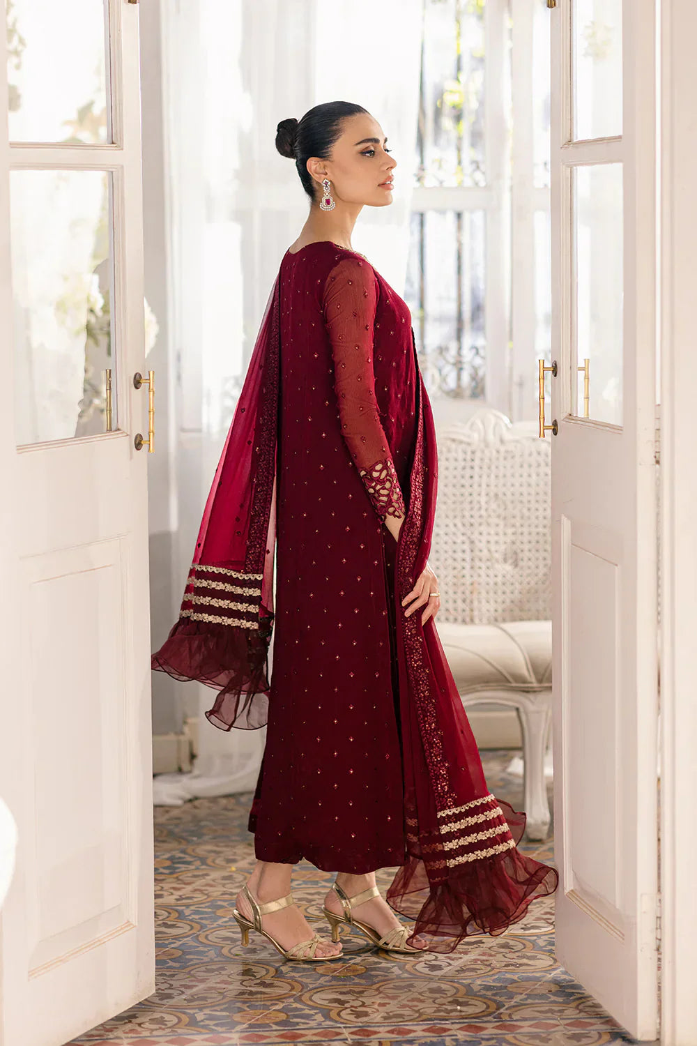 Azure | Ensembles Embroidered Formals | Garnet Glam - Formal 
