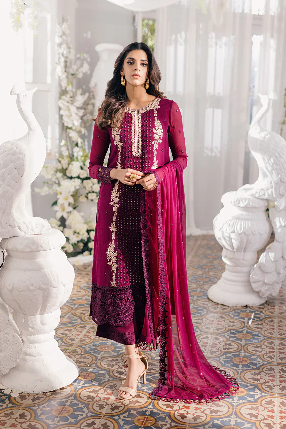 Azure | Ensembles Embroidered Formals | Merlot Muse