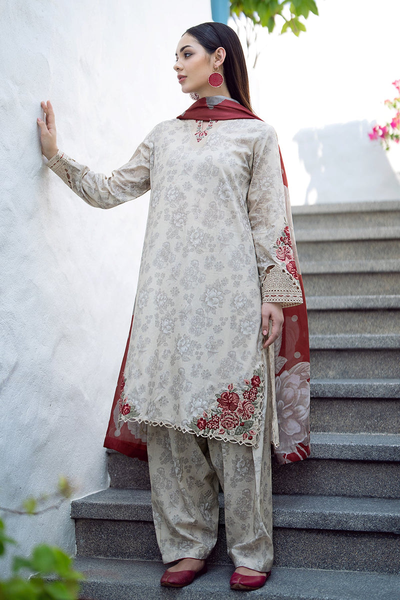 Baroque | Lawn Collection 24 | UF-549 - Waniyas