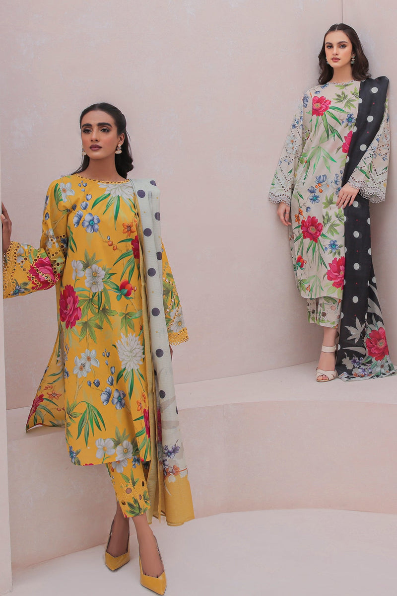 Baroque | Lawn Collection 24 | UF-332 - Waniyas