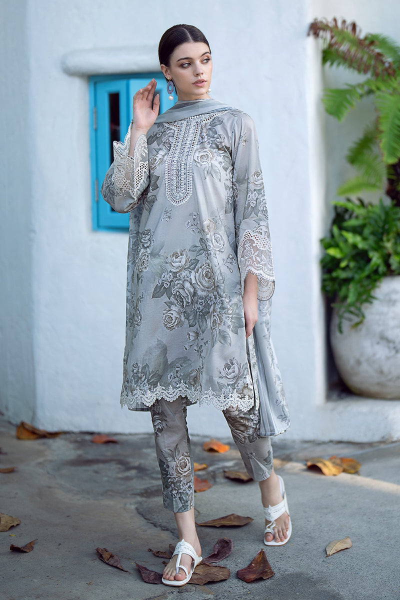 Baroque | Lawn Collection 24 | UF-557 - Waniyas
