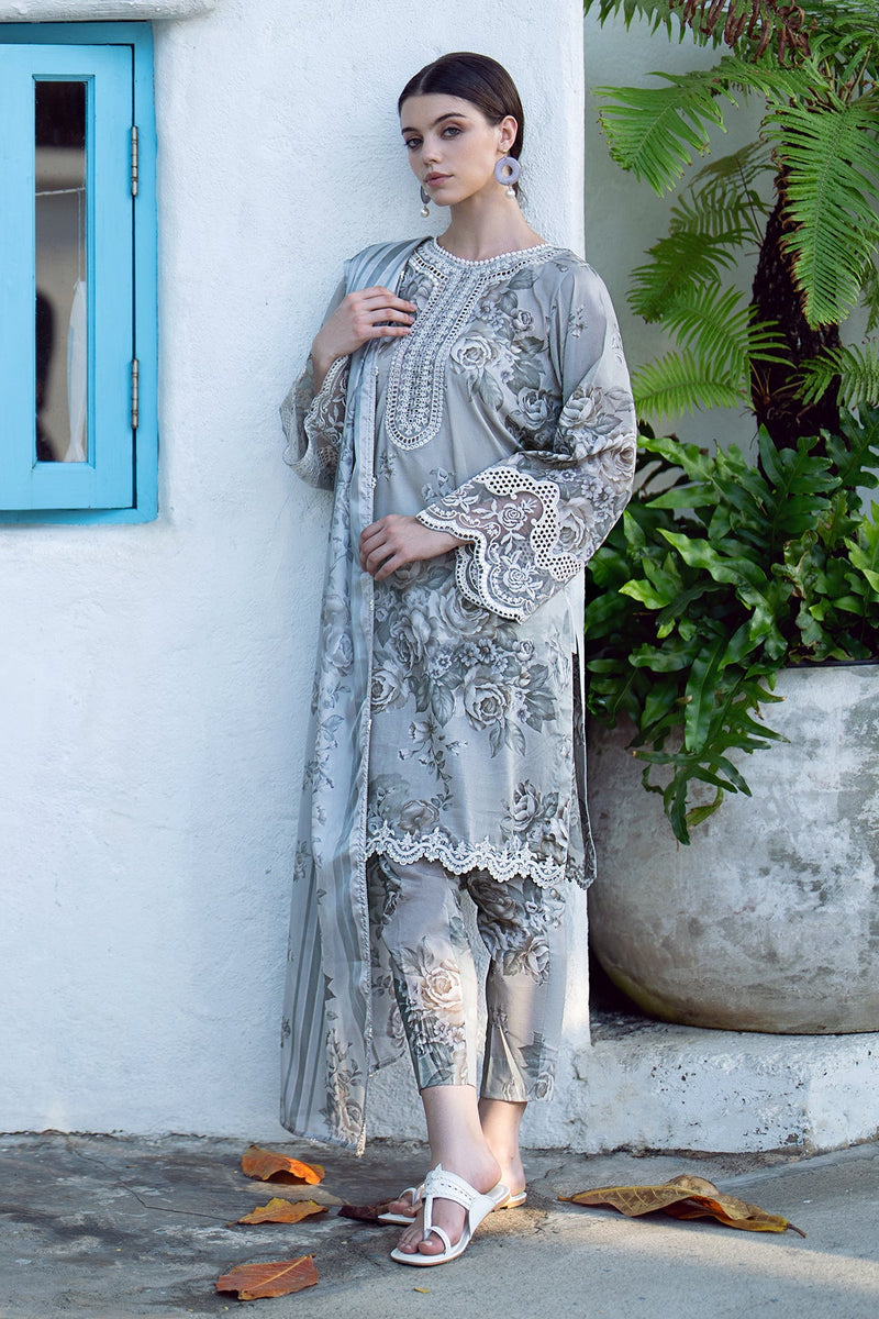 Baroque | Lawn Collection 24 | UF-557 - Waniyas