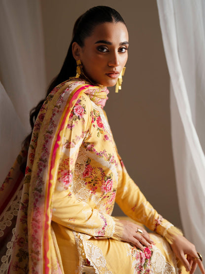 Bin Ilyas | Eres Bonita Viscose 25 | 1101 - B - is Maize Yellow dress from Bin Ilyas - Ladies Clothes - Maria Faisal