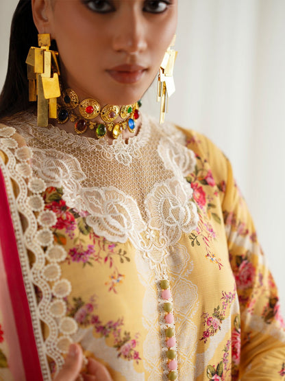 Bin Ilyas | Eres Bonita Viscose 25 | 1101 - B - is Maize Yellow dress from Bin Ilyas - Ladies Clothes - Maria Faisal