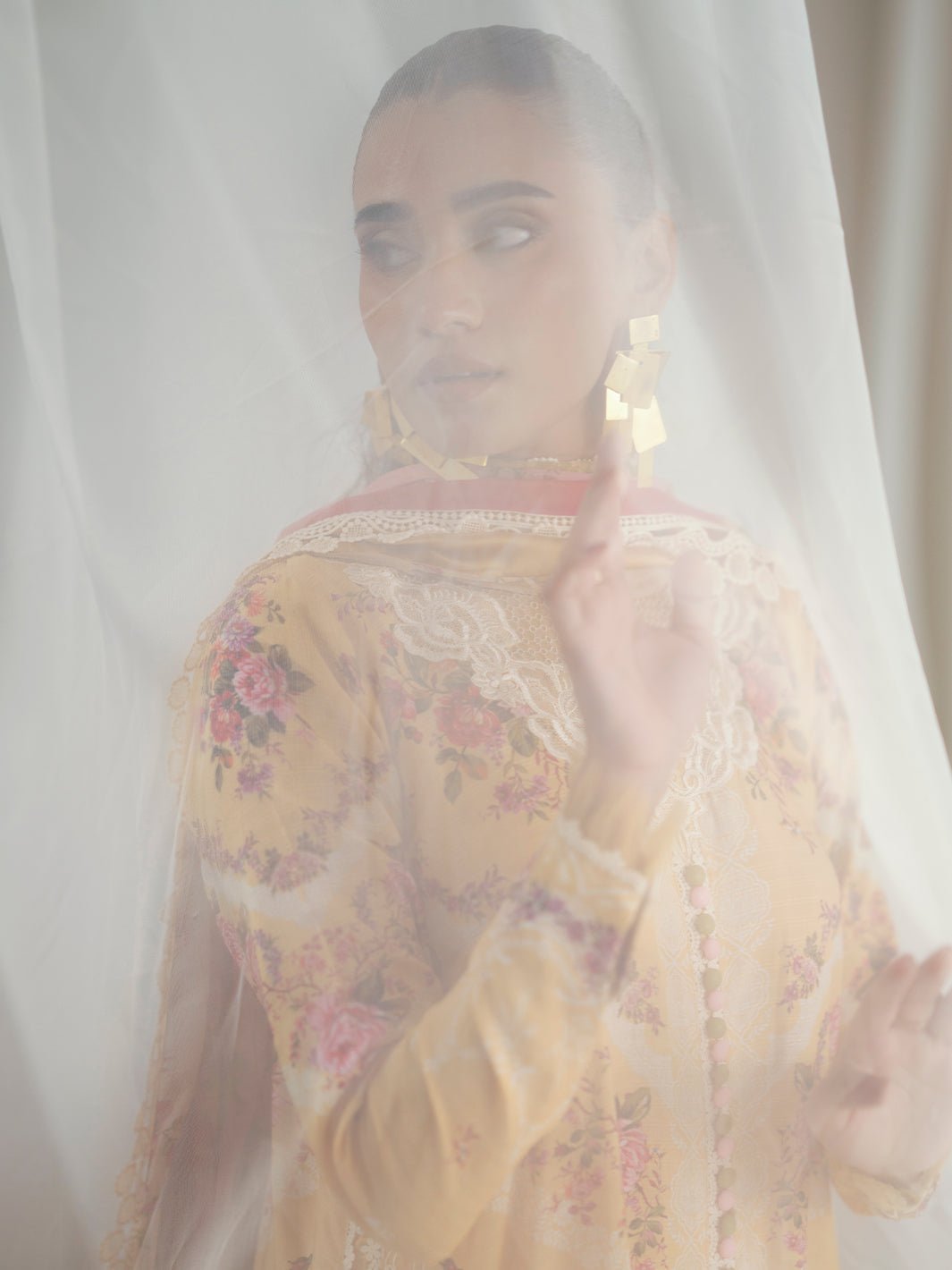 Bin Ilyas | Eres Bonita Viscose 25 | 1101 - B - is Maize Yellow dress from Bin Ilyas - Ladies Clothes - Maria Faisal