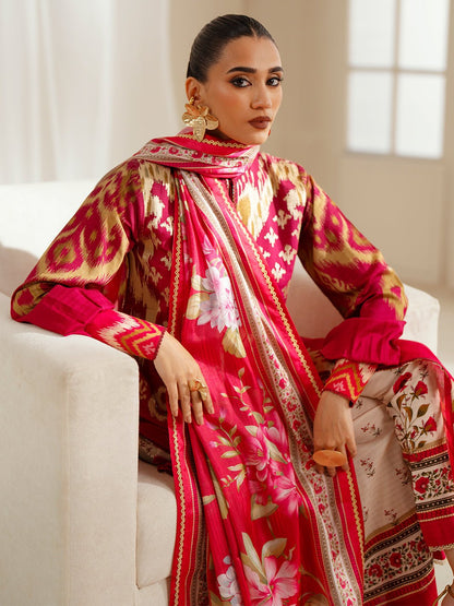 Bin Ilyas | Eres Bonita Viscose 25 | 1102 - A - is Red dress from Bin Ilyas - Ladies Clothes - Maria Faisal
