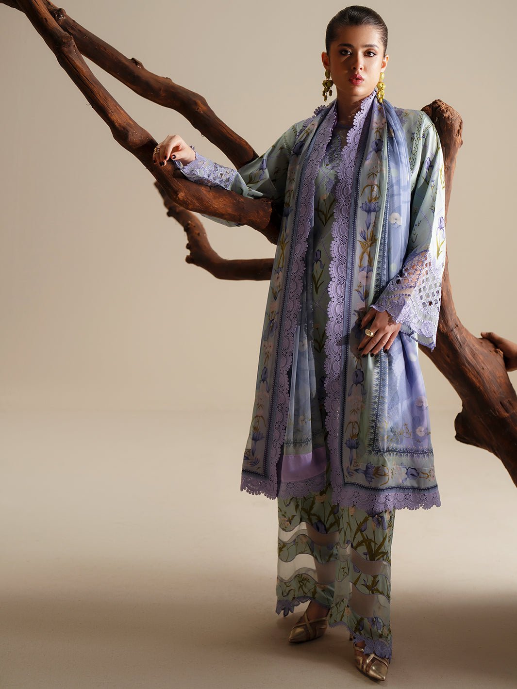 Bin Ilyas | Eres Bonita Viscose 25 | 1103 - A - is Gray dress from Bin Ilyas - Ladies Clothes - Maria Faisal