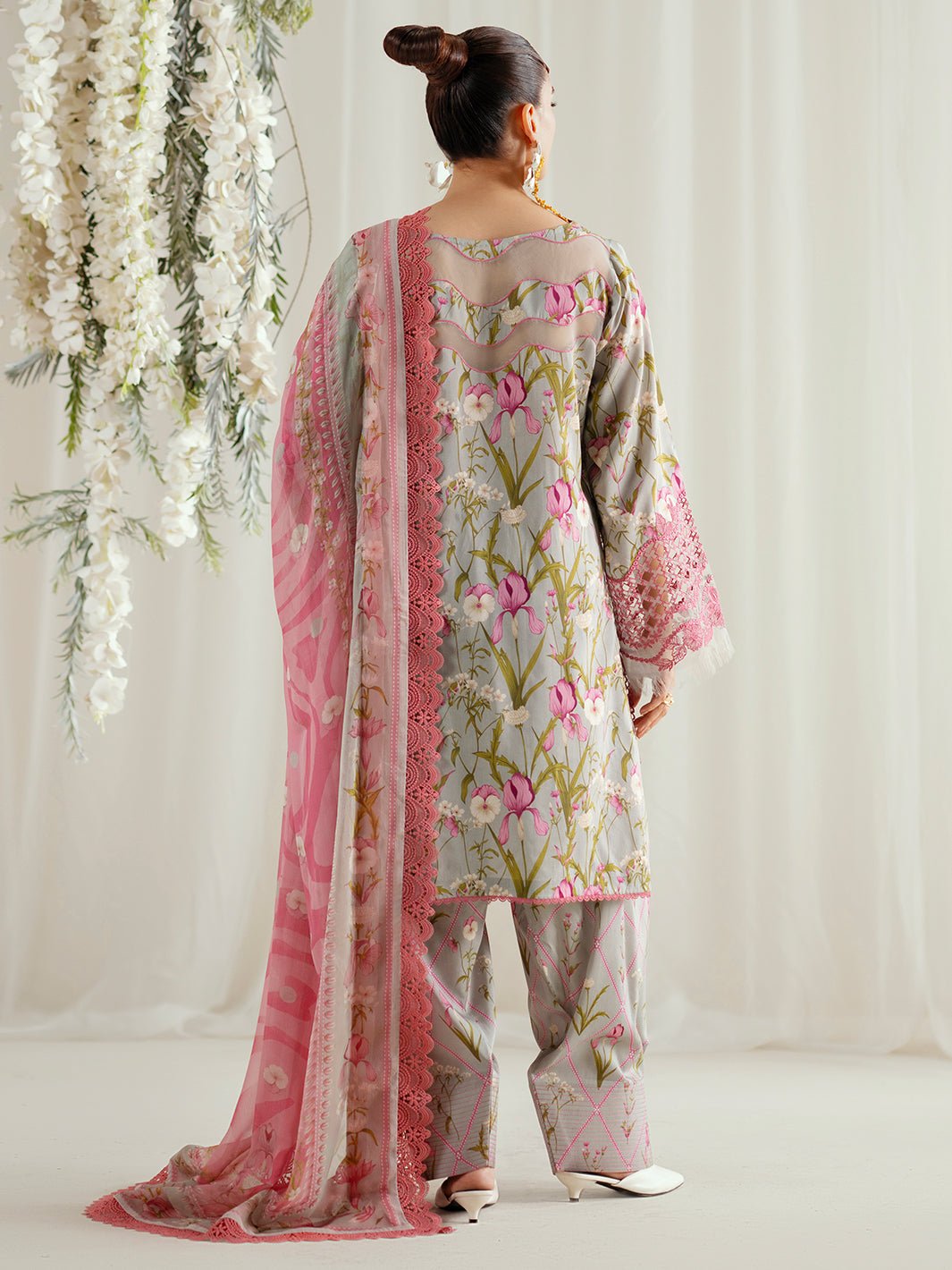 Bin Ilyas | Eres Bonita Viscose 25 | 1103 - B - is Cloud Gray dress from Bin Ilyas - Ladies Clothes - Maria Faisal