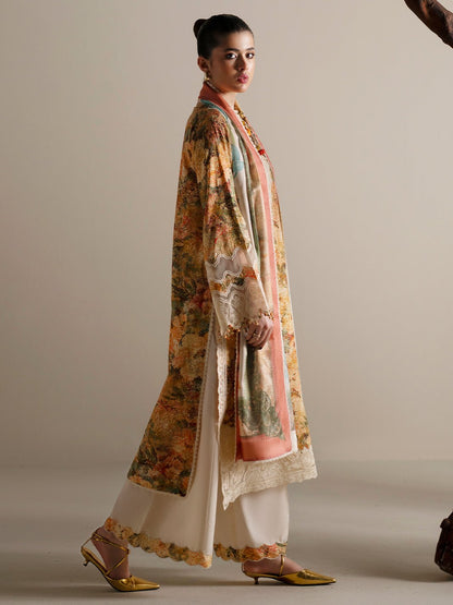 Bin Ilyas | Eres Bonita Viscose 25 | 1104 - A - is Dust Yellow dress from Bin Ilyas - Ladies Clothes - Maria Faisal