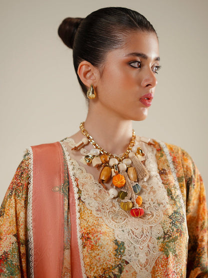 Bin Ilyas | Eres Bonita Viscose 25 | 1104 - A - is Dust Yellow dress from Bin Ilyas - Ladies Clothes - Maria Faisal