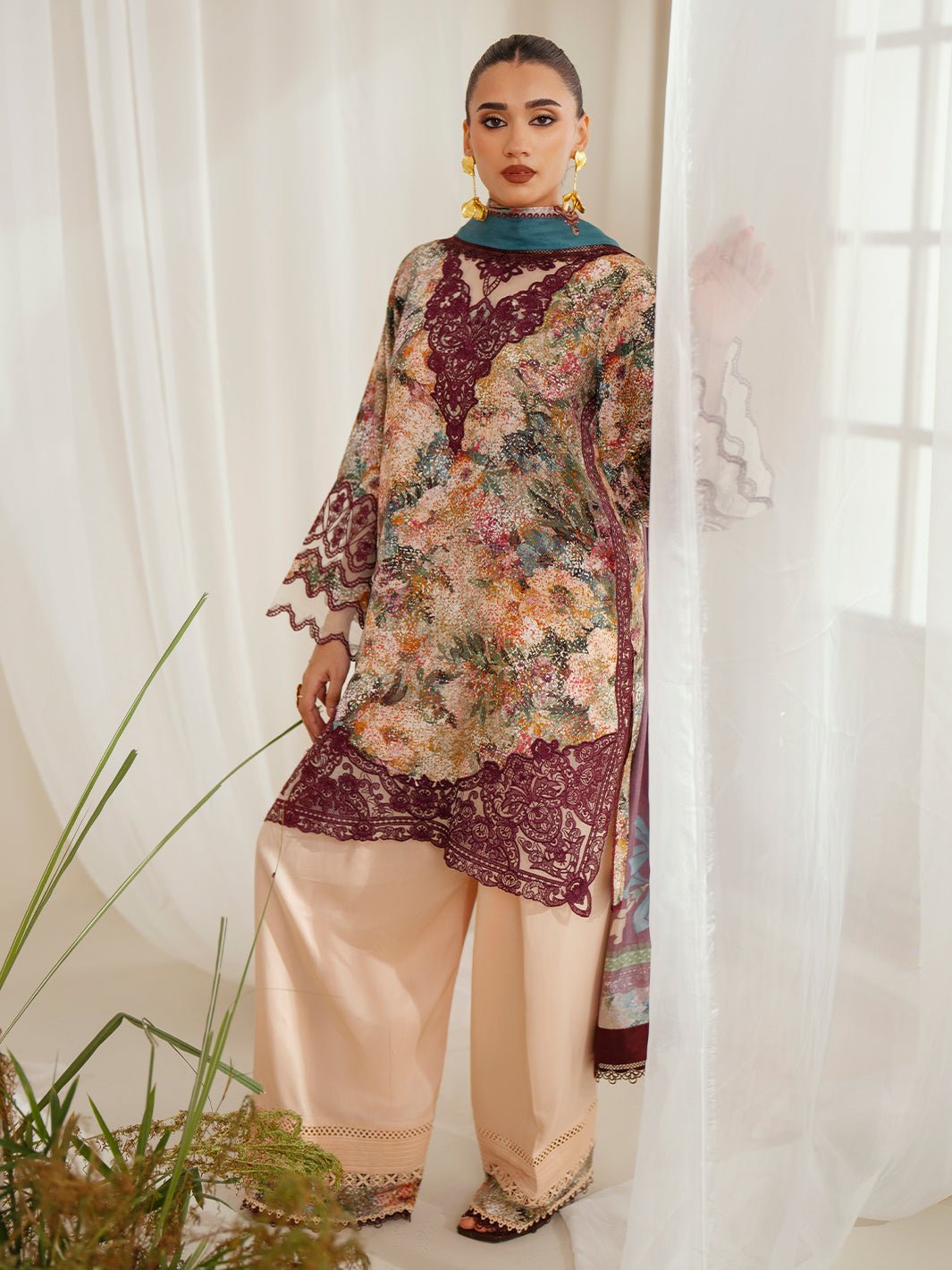 Bin Ilyas | Eres Bonita Viscose 25 | 1104 - B - is Light Skin dress from Bin Ilyas - Ladies Clothes - Maria Faisal