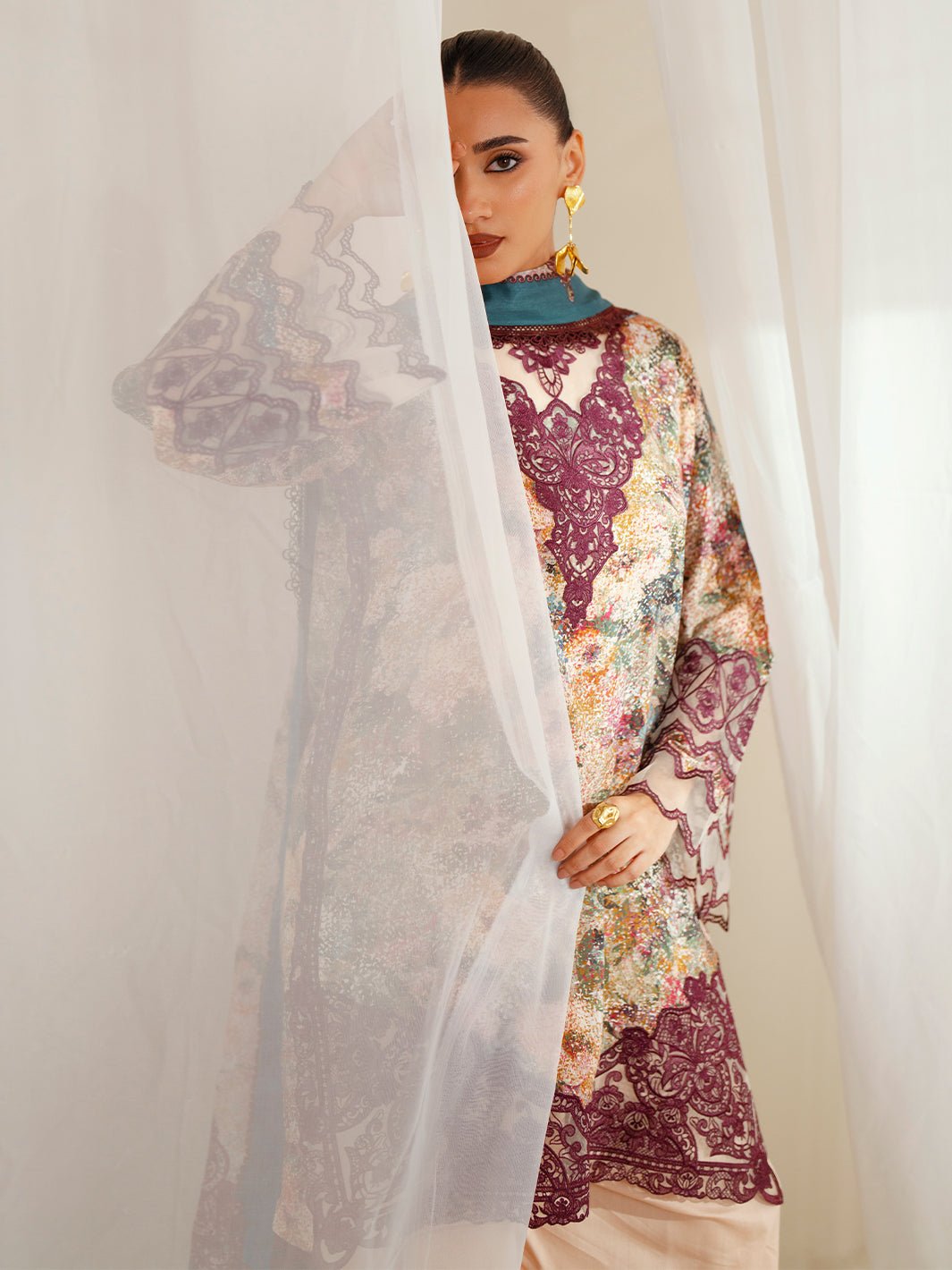 Bin Ilyas | Eres Bonita Viscose 25 | 1104 - B - is Light Skin dress from Bin Ilyas - Ladies Clothes - Maria Faisal