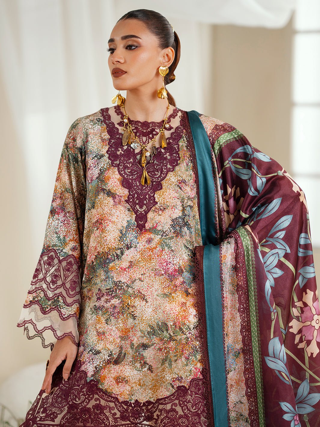 Bin Ilyas | Eres Bonita Viscose 25 | 1104 - B - is Light Skin dress from Bin Ilyas - Ladies Clothes - Maria Faisal