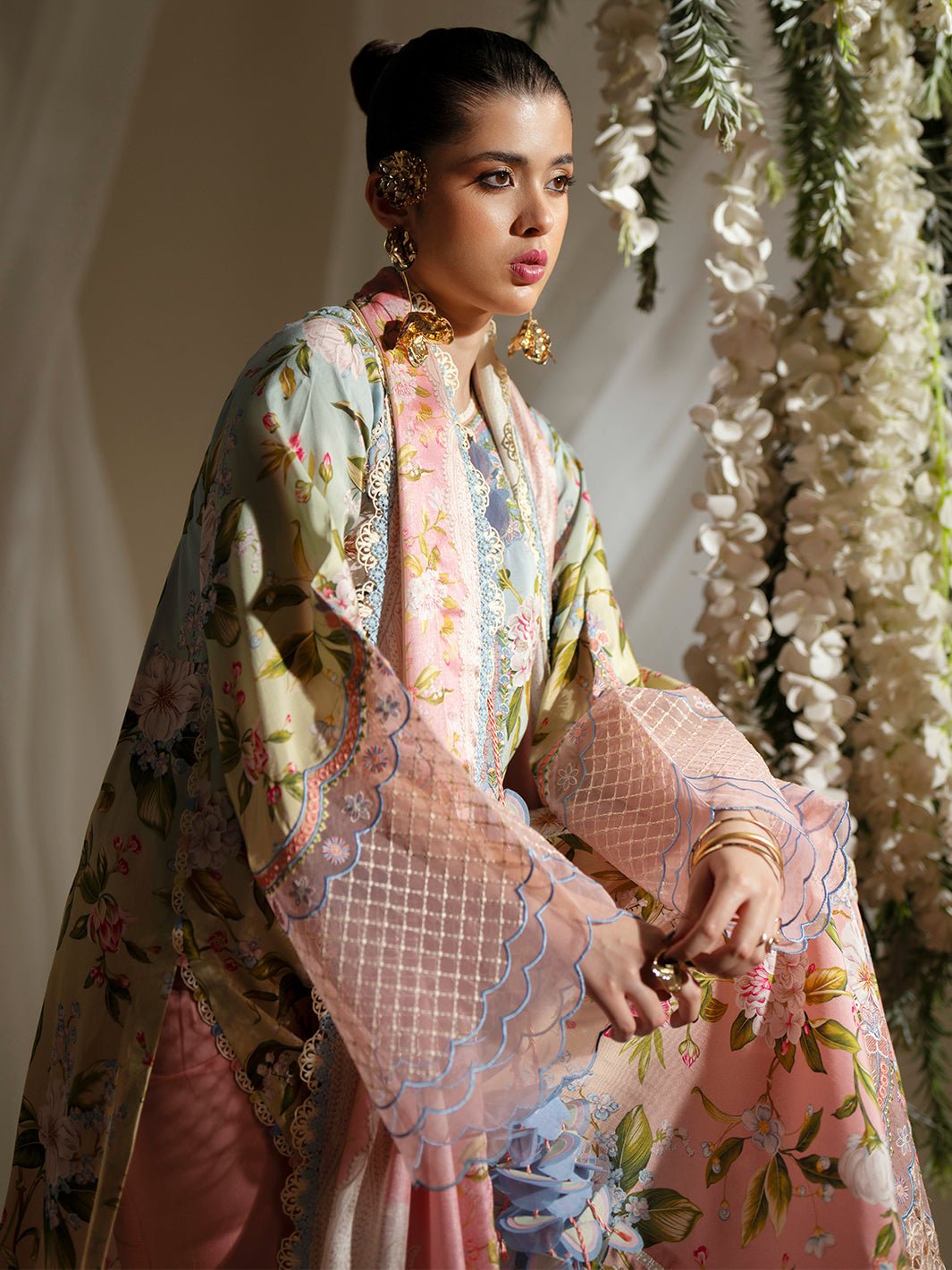 Bin Ilyas | Eres Bonita Viscose 25 | 1105 - A - is Light Pink dress from Bin Ilyas - Ladies Clothes - Maria Faisal