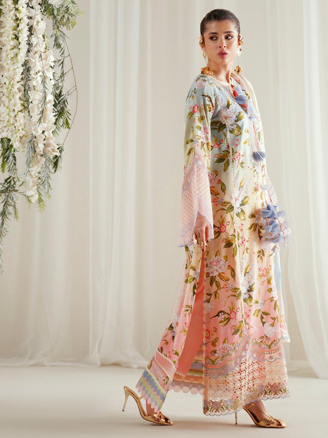 Bin Ilyas | Eres Bonita Viscose 25 | 1105 - A - is Light Pink dress from Bin Ilyas - Ladies Clothes - Maria Faisal