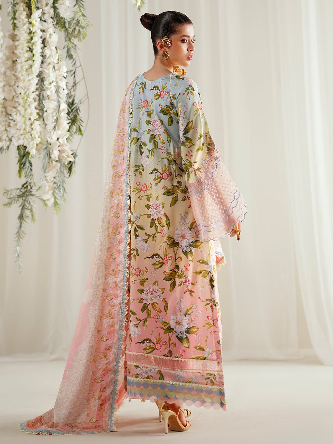 Bin Ilyas | Eres Bonita Viscose 25 | 1105 - A - is Light Pink dress from Bin Ilyas - Ladies Clothes - Maria Faisal
