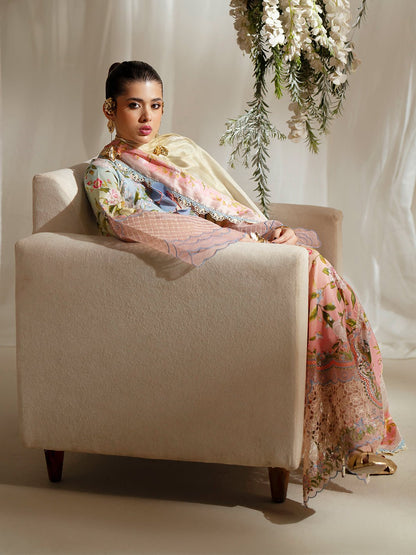Bin Ilyas | Eres Bonita Viscose 25 | 1105 - A - is Light Pink dress from Bin Ilyas - Ladies Clothes - Maria Faisal