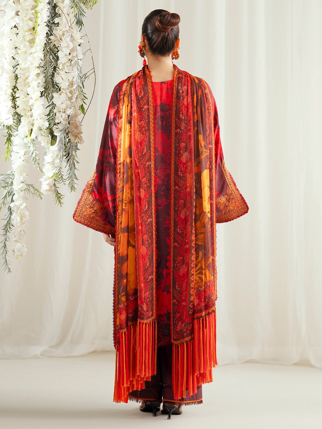 Bin Ilyas | Eres Bonita Viscose 25 | 1106 - A - is Wine Berry dress from Bin Ilyas - Ladies Clothes - Maria Faisal