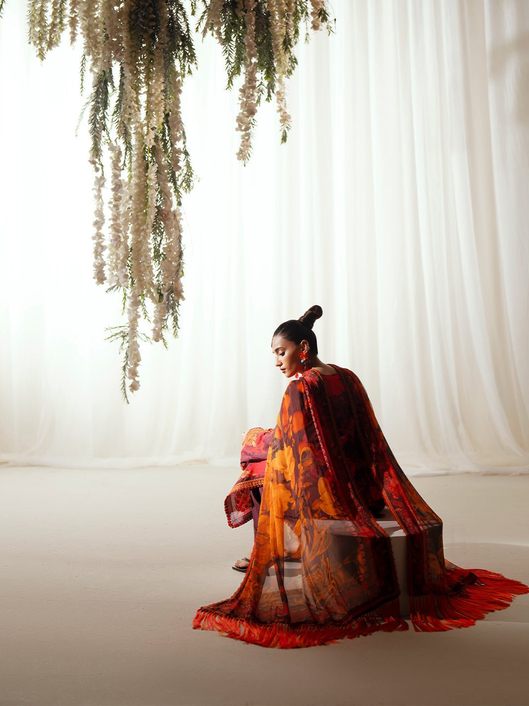 Bin Ilyas | Eres Bonita Viscose 25 | 1106 - A - is Wine Berry dress from Bin Ilyas - Ladies Clothes - Maria Faisal