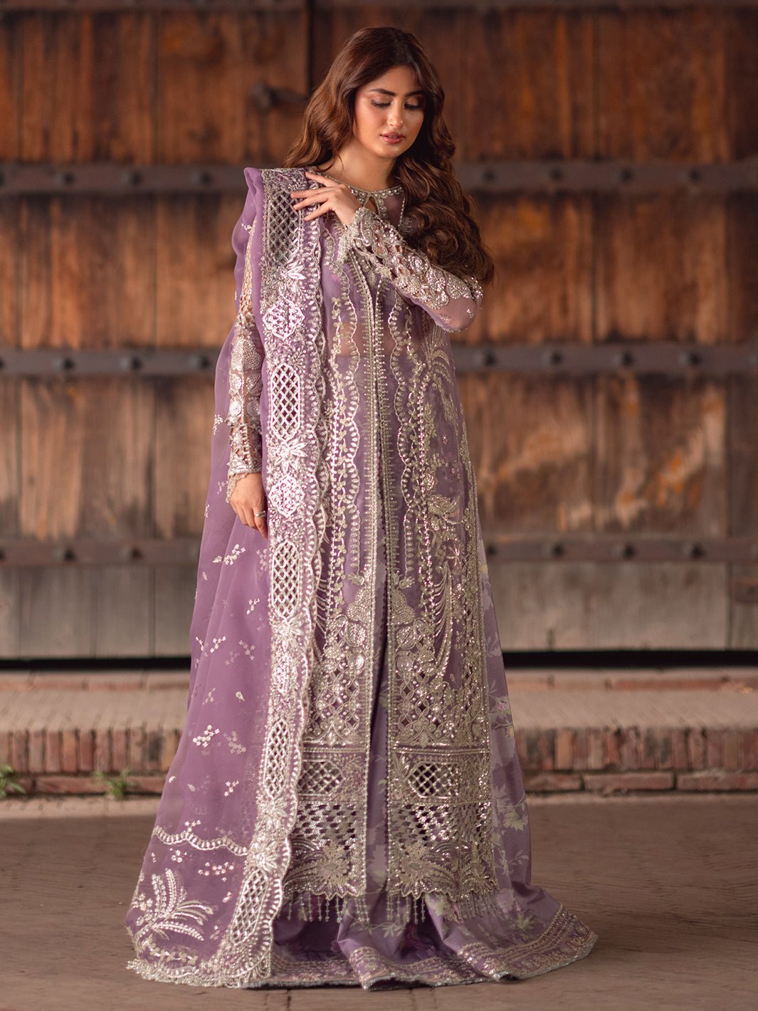 Bin Ilyas | Sona Gachi Luxury Formals | D - 603 - is Organza dress from Bin Ilyas - Ladies Clothes - Maria Faisal