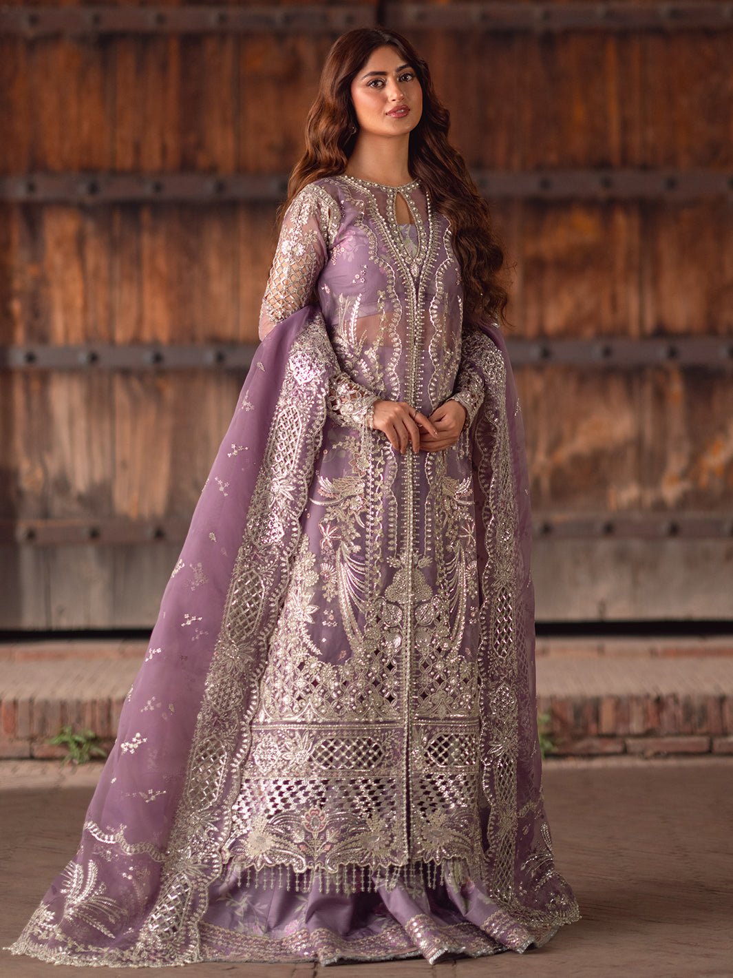 Bin Ilyas | Sona Gachi Luxury Formals | D - 603 - is Organza dress from Bin Ilyas - Ladies Clothes - Maria Faisal