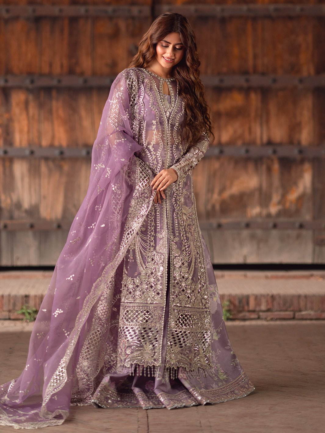 Bin Ilyas | Sona Gachi Luxury Formals | D - 603 - is Organza dress from Bin Ilyas - Ladies Clothes - Maria Faisal