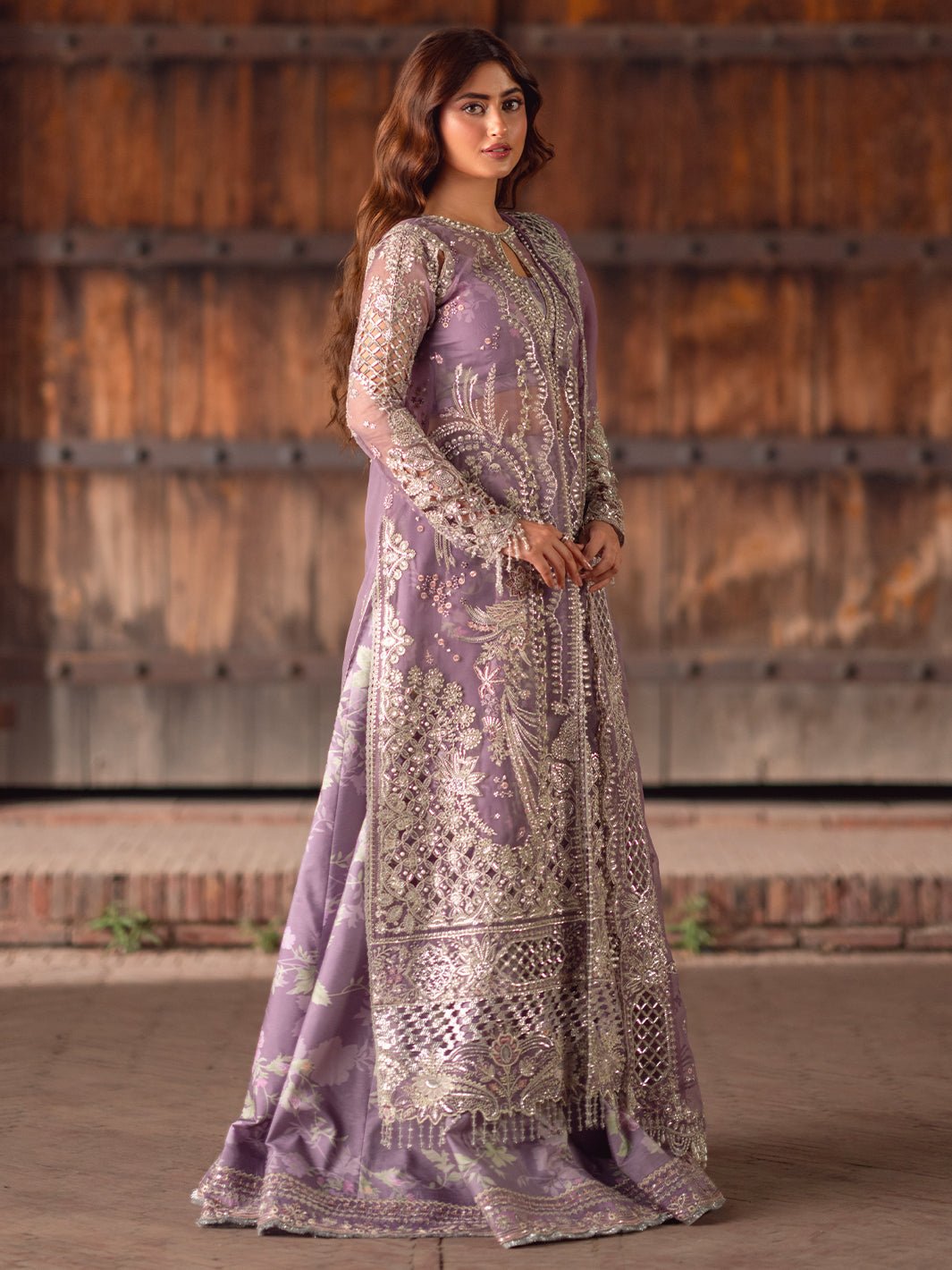 Bin Ilyas | Sona Gachi Luxury Formals | D - 603 - is Organza dress from Bin Ilyas - Ladies Clothes - Maria Faisal