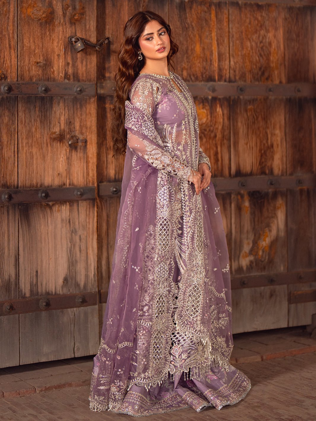 Bin Ilyas | Sona Gachi Luxury Formals | D - 603 - is Organza dress from Bin Ilyas - Ladies Clothes - Maria Faisal