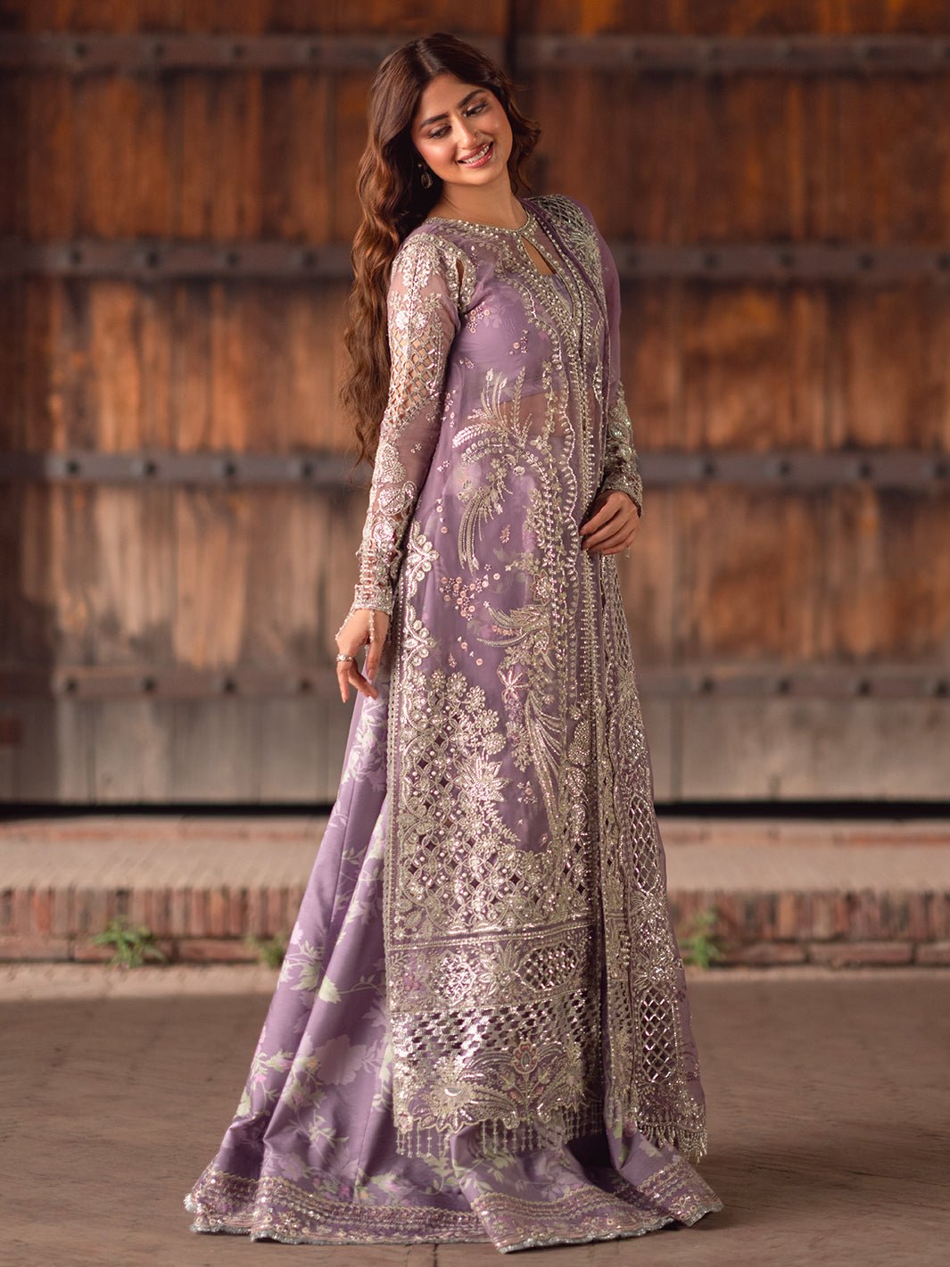 Bin Ilyas | Sona Gachi Luxury Formals | D - 603 - is Organza dress from Bin Ilyas - Ladies Clothes - Maria Faisal